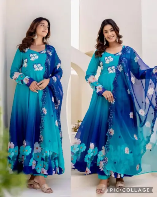 Rama Export 1012 Tabby Organza Wholesale Long Gown Bottom and Dupatta Collection - Image 3