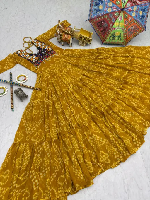 Rama Export 122 Foux Georgette Wholesale Navratri Special Gown Collection - Image 11