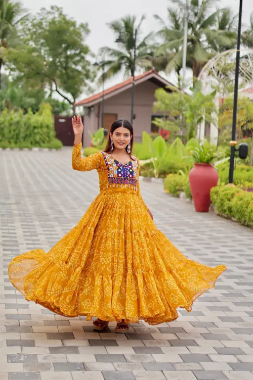 Rama Export 122 Foux Georgette Wholesale Navratri Special Gown Collection - Image 2