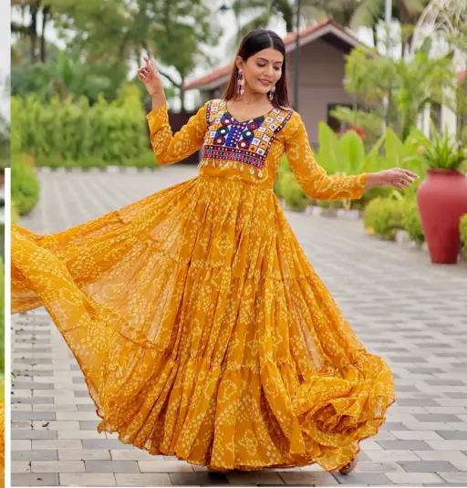 Rama Export 122 Foux Georgette Wholesale Navratri Special Gown Collection