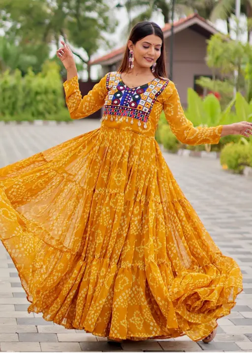 Rama Export 122 Foux Georgette Wholesale Navratri Special Gown Collection