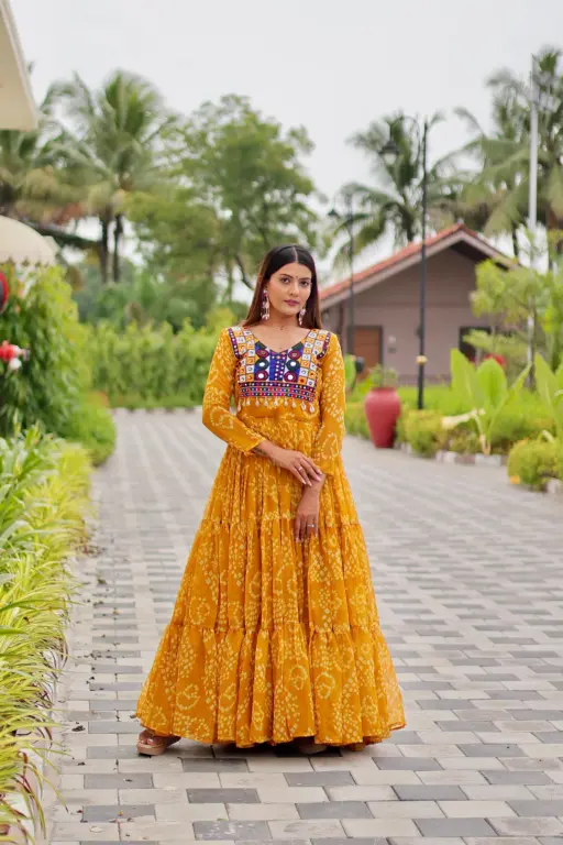 Rama Export 122 Foux Georgette Wholesale Navratri Special Gown Collection - Image 3