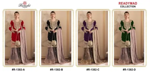 Ramsha 1382 Georgette Wholesale Pakistani Readymade Suit Collection - Image 5