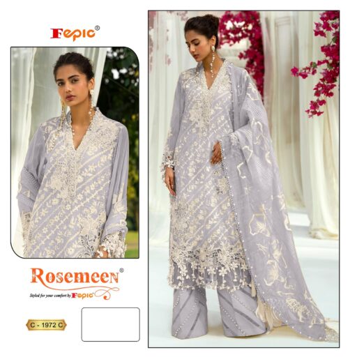 Fepic 1972 Organza Embroidery Wholesale Pakistani Designer Suit Collection