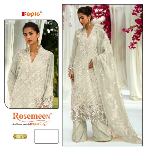 Fepic 1972 Organza Embroidery Wholesale Pakistani Designer Suit Collection - Image 2