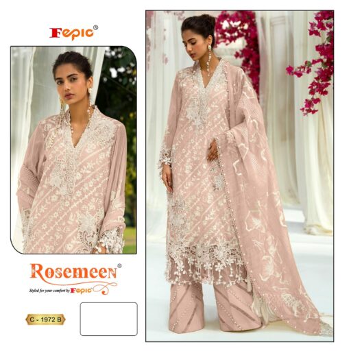 Fepic 1972 Organza Embroidery Wholesale Pakistani Designer Suit Collection - Image 3