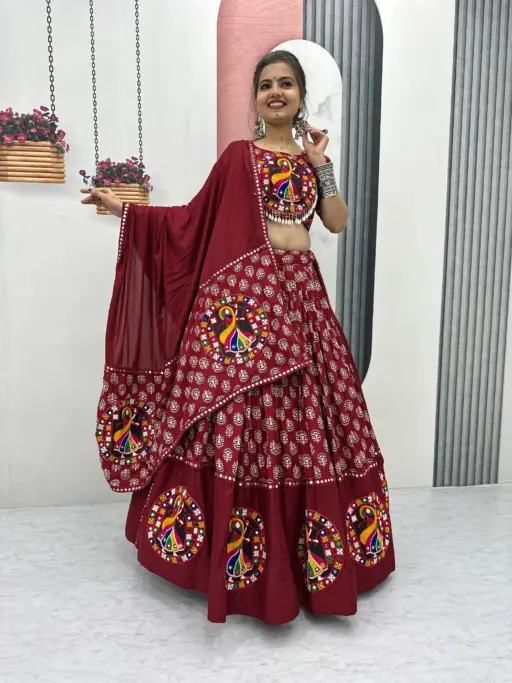 Rama Export RE-256 Pure Cotton Wholesale Navratri Lehenga Choli Collection