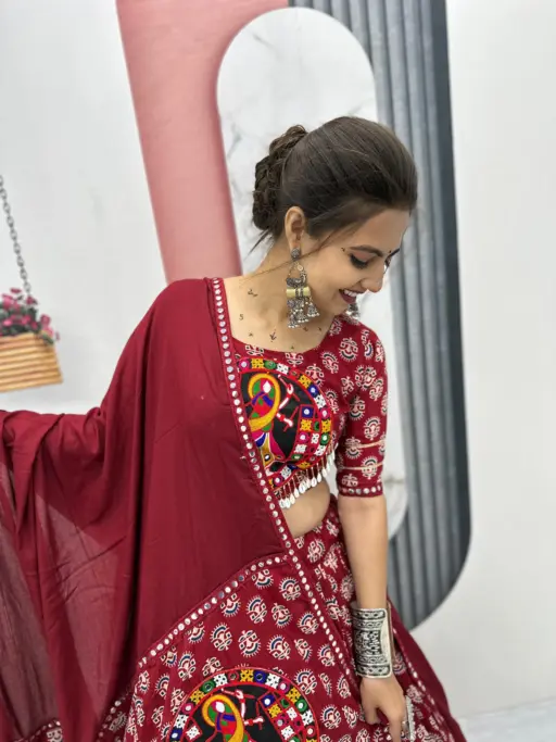 Rama Export RE-256 Pure Cotton Wholesale Navratri Lehenga Choli Collection - Image 4