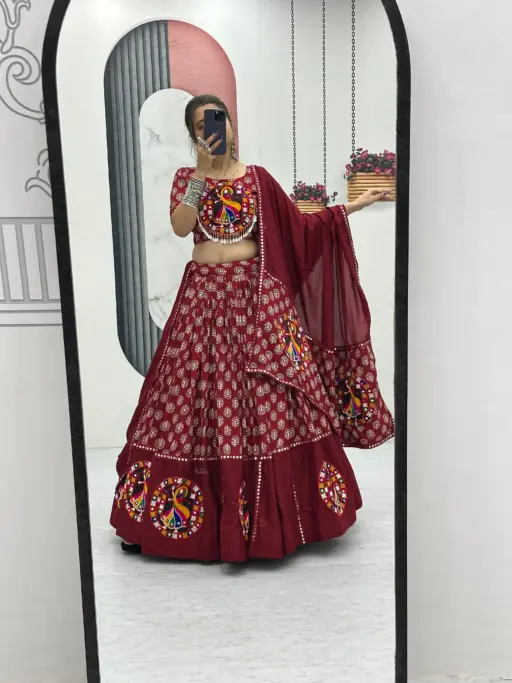 Rama Export RE-256 Pure Cotton Wholesale Navratri Lehenga Choli Collection - Image 5