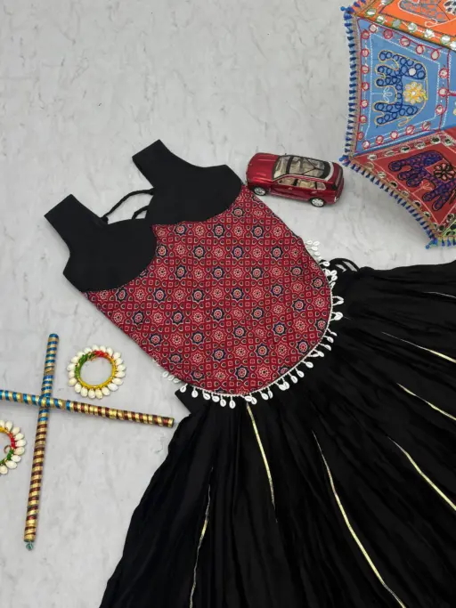 Rama Export RE - 257 Pure Cotton Ajarakh Print Wholesale Navratri Special Lehenga Choli Collection - Image 9