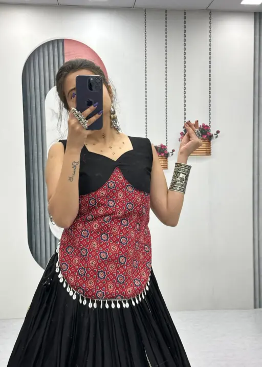 Rama Export RE - 257 Pure Cotton Ajarakh Print Wholesale Navratri Special Lehenga Choli Collection