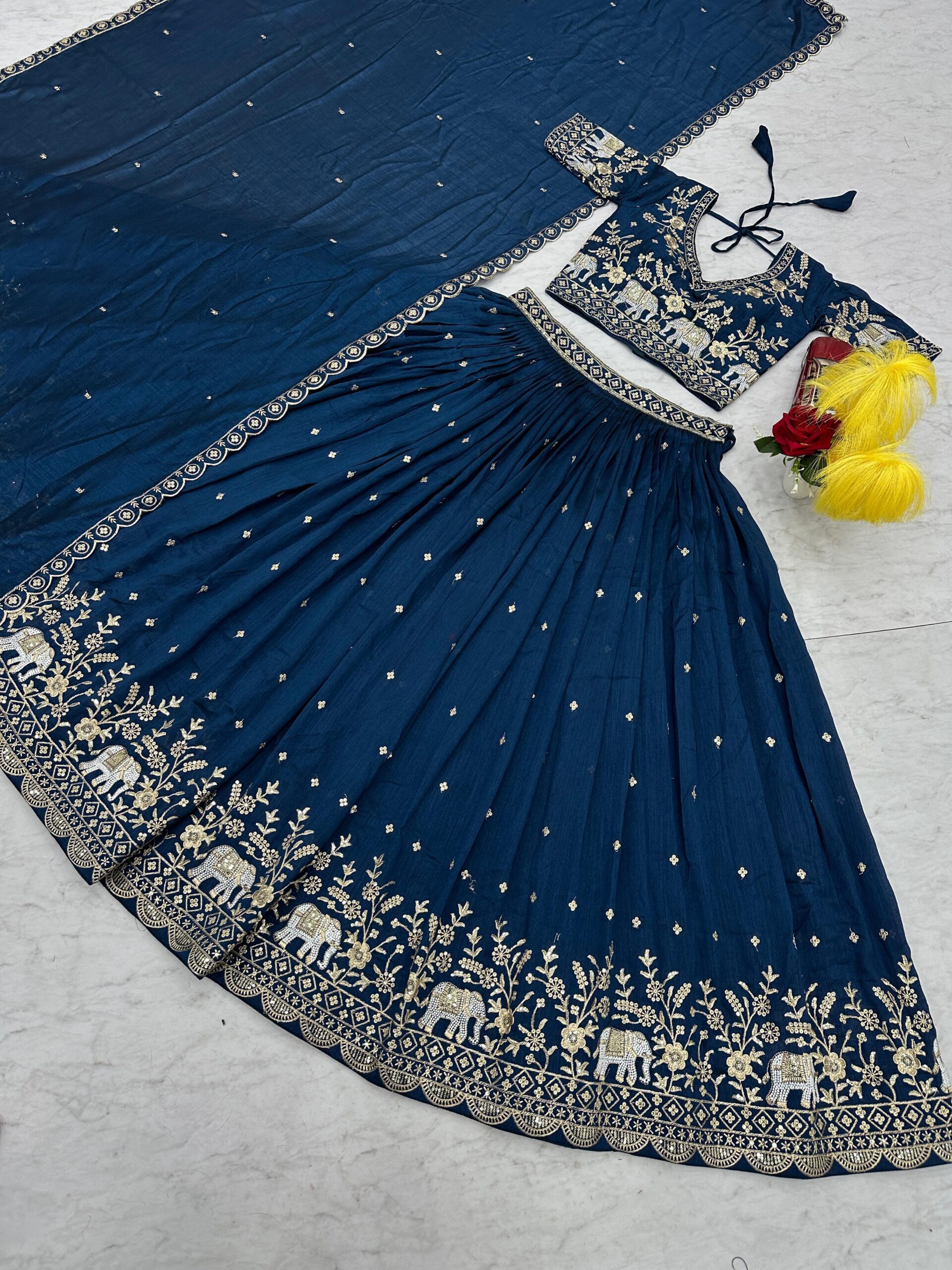 Rama Export 285 Vichitra Silk Wholesale Fancy Lehenga Choli Collection - Image 4