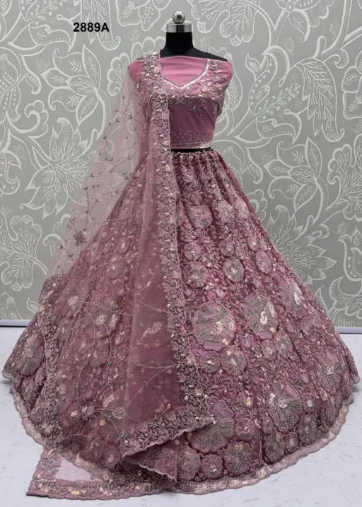 Anjani Art 2889A Net Wholesale Designer Lehenga Choli Collection