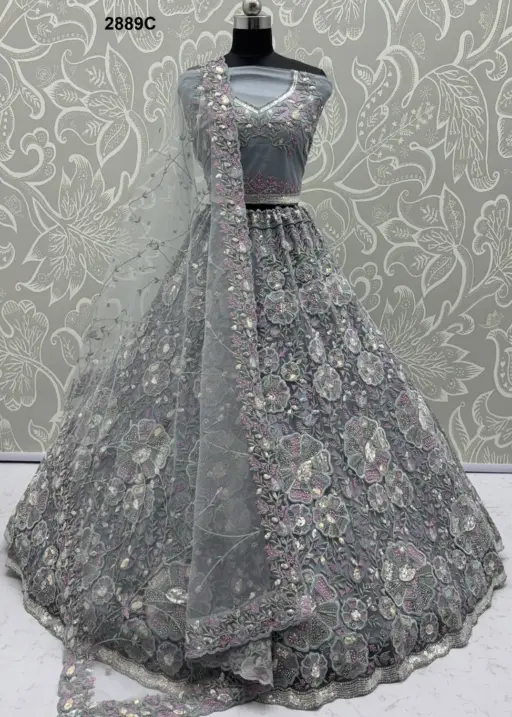 Anjani Art 2889C Net Wholesale Designer Lehenga Choli Collection
