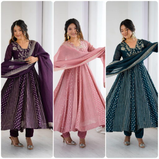 Rama Export 5293 Crunchy Silk Wholesale Anarkali Gown Collection - Image 8