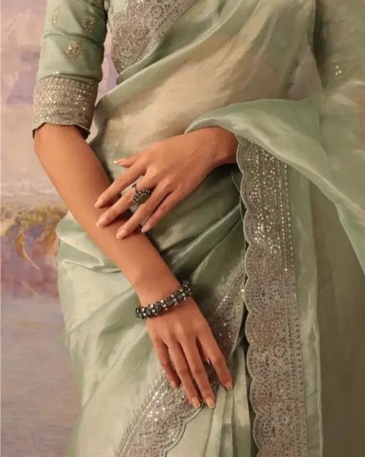 Rama Export RE -601 Soft Jimi chu Silk Wholesale Fancy Saree Collection - Image 4