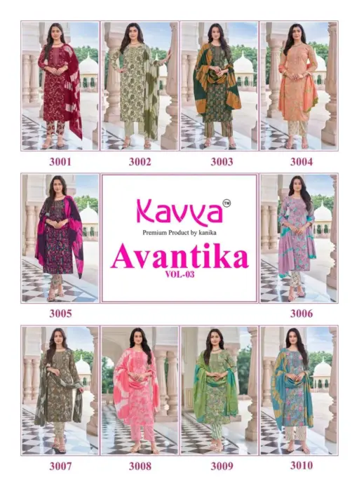 Kavya Avantika Vol 3 Capsule Foil Print Wholesale Kurti Bottom and Dupatta Collection - Image 11