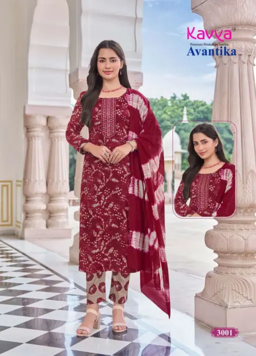 Kavya Avantika Vol 3 Capsule Foil Print Wholesale Kurti Bottom and Dupatta Collection - Image 3