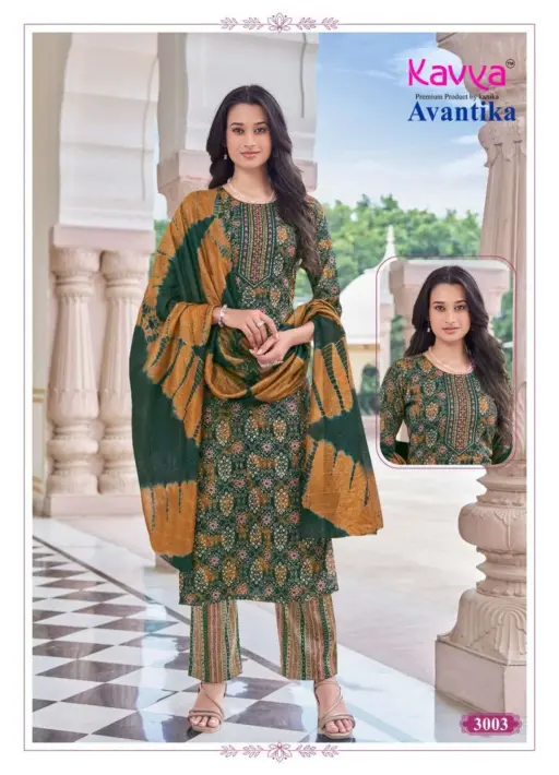 Kavya Avantika Vol 3 Capsule Foil Print Wholesale Kurti Bottom and Dupatta Collection - Image 4