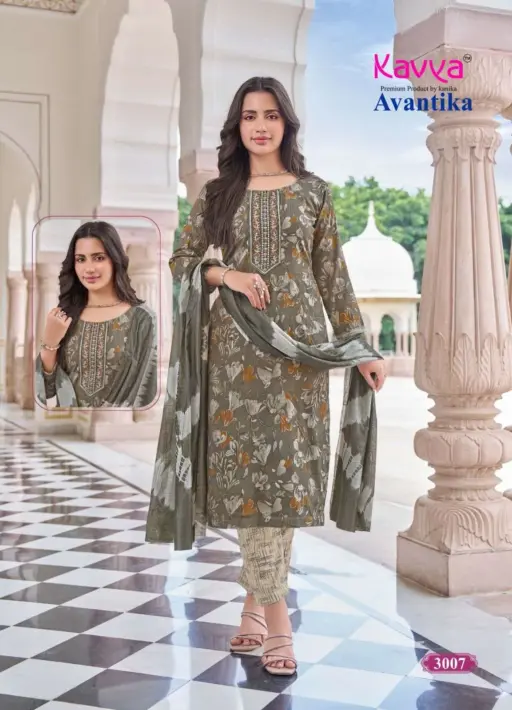 Kavya Avantika Vol 3 Capsule Foil Print Wholesale Kurti Bottom and Dupatta Collection - Image 8