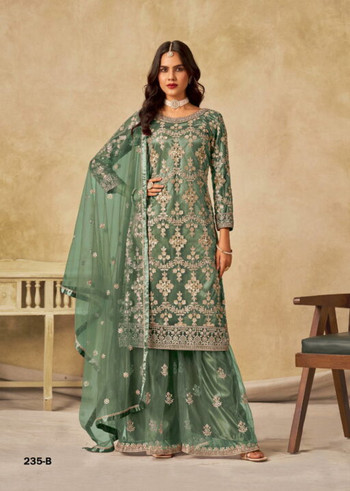 Aanaya Vol 235 Satin Net Wholesale Designer Salwar Kameez Collection