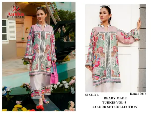 Aasha Turkis Vol 5 Modal Sattin Printed Wholesale Co Ord Set Collection - Image 3
