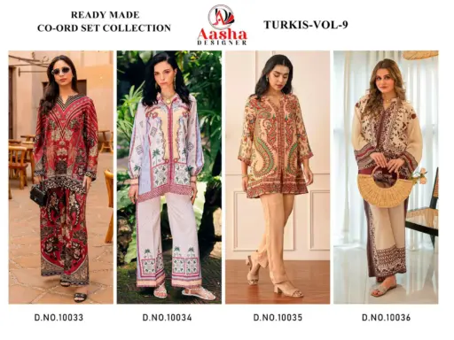 Aasha Turkis Vol 9 Modal Print Wholesale Co Ord Set Collection - Image 5