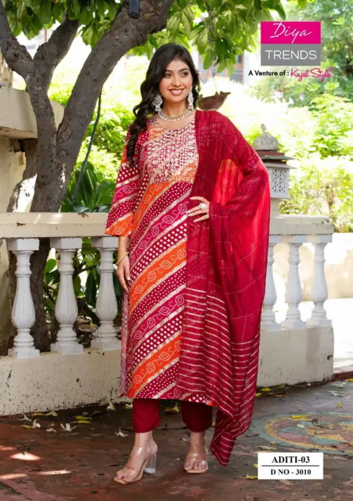 Diya Trends Aditi Vol 3 Rayon Print Casual Wear Wholesale Kurti Pant and Dupatta Collection - Image 6