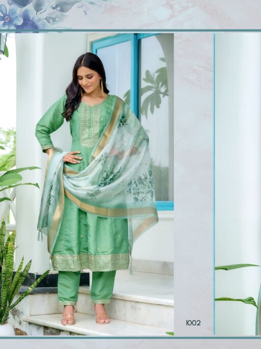 Aanchi Ambika Pure Shimmer Wholesale Kurti Bottom and Dupatta Collection - Image 3