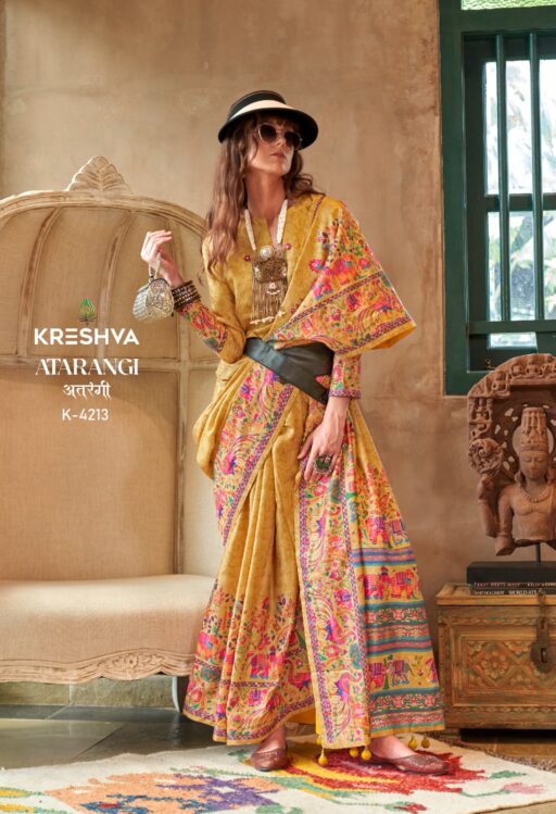 Kreshva Atrangi Silk Wholesale Party Wear Saree Collection - Image 5