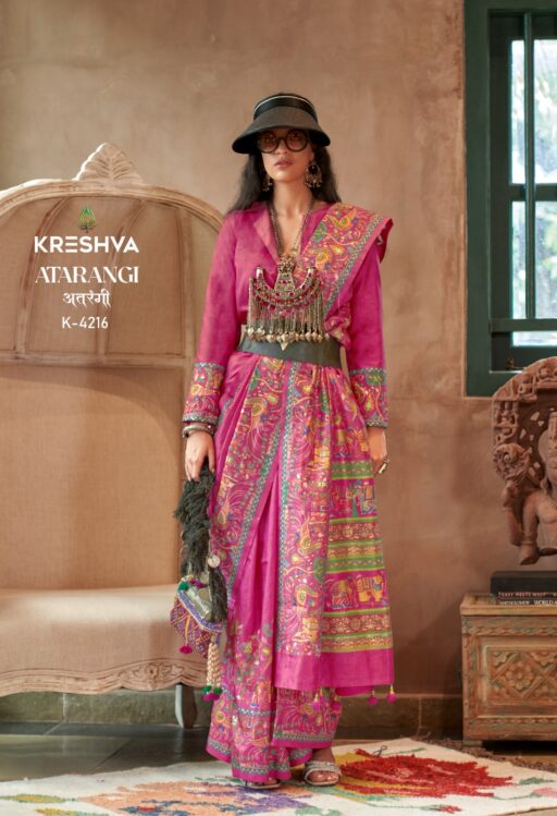 Kreshva Atrangi Silk Wholesale Party Wear Saree Collection - Image 6