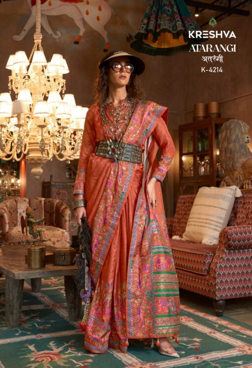 Kreshva Atrangi Silk Wholesale Party Wear Saree Collection - Image 7