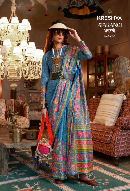 Kreshva Atrangi Silk Wholesale Party Wear Saree Collection - Image 9
