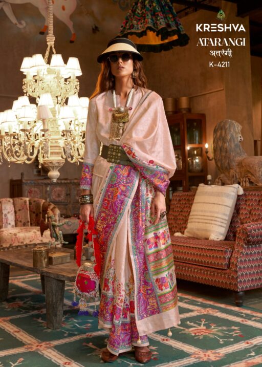 Kreshva Atrangi Silk Wholesale Party Wear Saree Collection