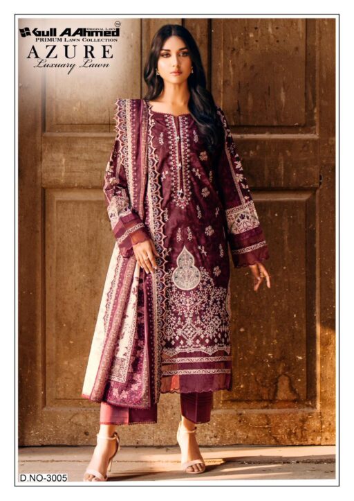 Gull Aahmed Azure Vol 3 Pure Lawn Cotton Wholesale Pakistani Readymade Collection - Image 11