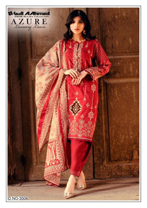 Gull Aahmed Azure Vol 3 Pure Lawn Cotton Wholesale Pakistani Readymade Collection - Image 12
