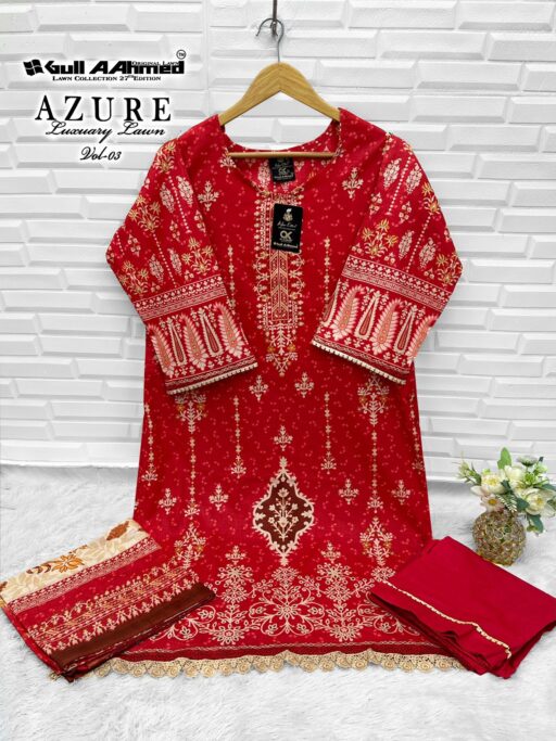 Gull Aahmed Azure Vol 3 Pure Lawn Cotton Wholesale Pakistani Readymade Collection - Image 9