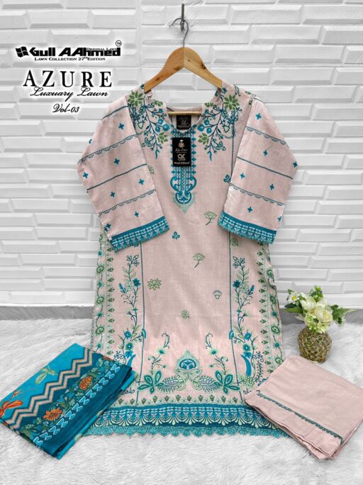 Gull Aahmed Azure Vol 3 Pure Lawn Cotton Wholesale Pakistani Readymade Collection - Image 4