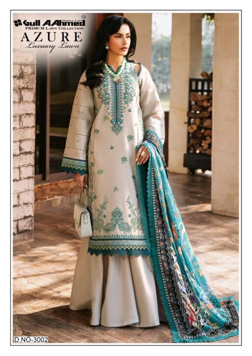 Gull Aahmed Azure Vol 3 Pure Lawn Cotton Wholesale Pakistani Readymade Collection - Image 5