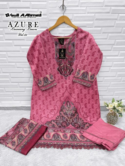 Gull Aahmed Azure Vol 3 Pure Lawn Cotton Wholesale Pakistani Readymade Collection - Image 6