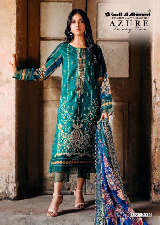 Gull Aahmed Azure Vol 3 Pure Lawn Cotton Wholesale Pakistani Readymade Collection - Image 8