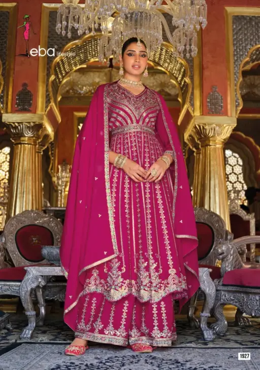 Eba Lifestyle Barbie 5 Heavy Chinon Wholesale Designer Party Wear Readymade Collection - Image 5