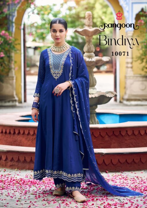 Rangoon Bindiya Chinon Silk Fancy Work Wholesale Festival Wear Collection - Image 2