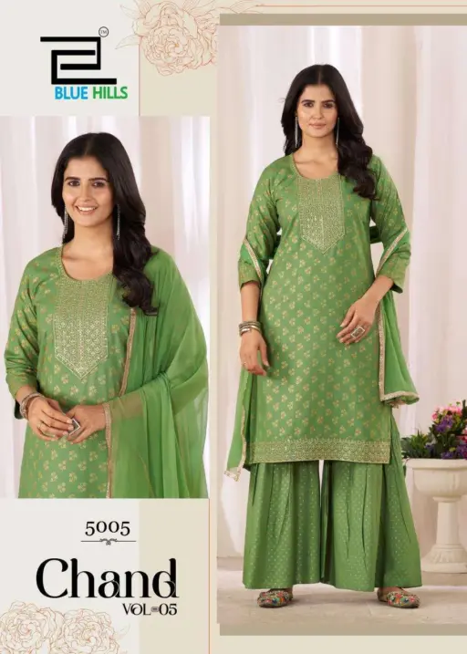 Blue Hills Chand Vol 5 Rayon Foil Print Wholesale Readymade Salwar Suit Collection - Image 3