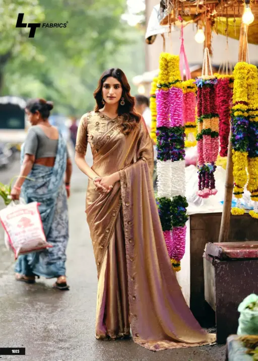 L.T.Fashions Classic Vol 16 Nc Malai Silk Wholesale Fancy Sarees Collection - Image 5