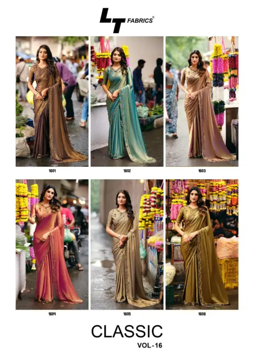L.T.Fashions Classic Vol 16 Nc Malai Silk Wholesale Fancy Sarees Collection - Image 8