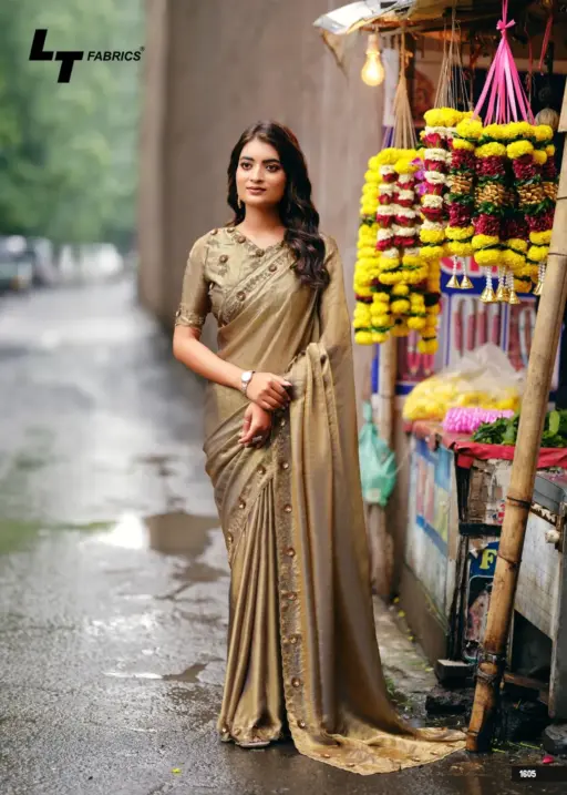 L.T.Fashions Classic Vol 16 Nc Malai Silk Wholesale Fancy Sarees Collection - Image 6