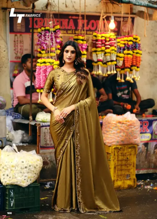 L.T.Fashions Classic Vol 16 Nc Malai Silk Wholesale Fancy Sarees Collection - Image 7
