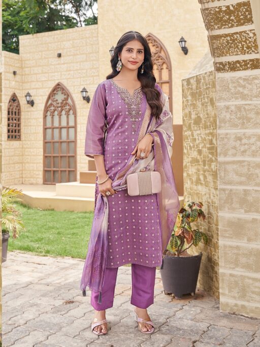 Aanchi Devi Shimmer Jacquard Wholesale Readymade Salwar Suit Collection - Image 6