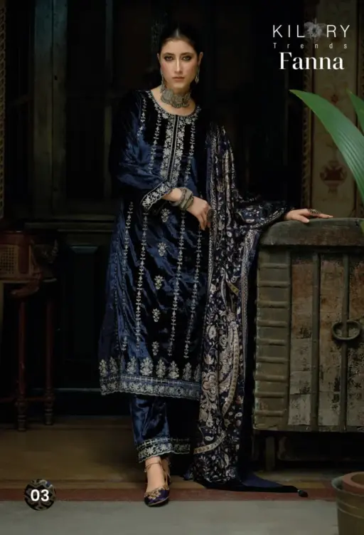 Kilory Fanna Pure Velvet Wholesale Winter Wear Salwar Kameez Collection - Image 2